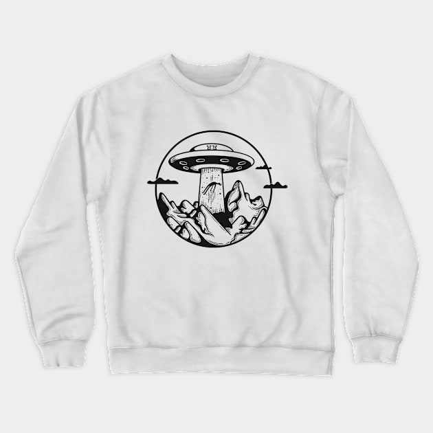 Cows Alien Revenge Crewneck Sweatshirt by Astroman_Joe